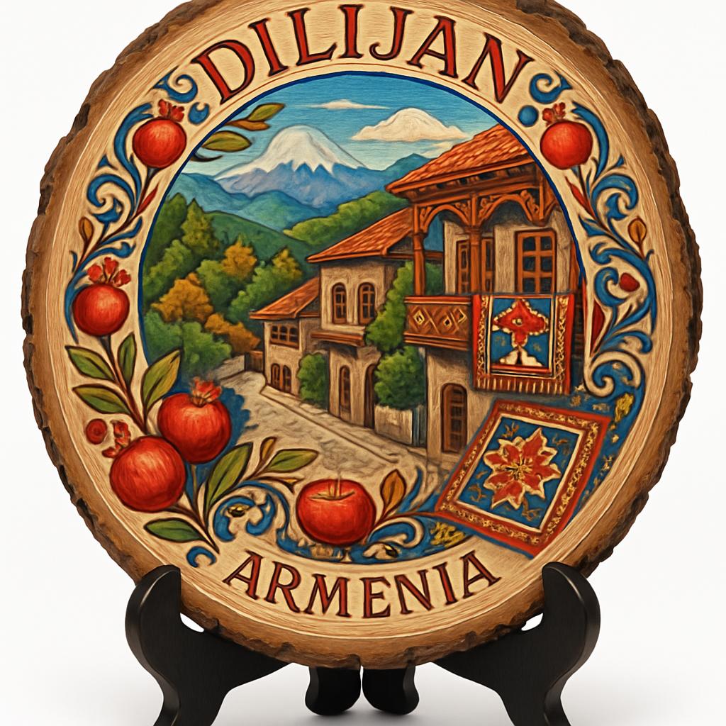 Dilijan Armenia Souvenir Gift – Wood Slice Plaque for Wall or Table, Armenia (Հայաստան) Souvenir Gift for Tourists, Picturesque Mountain Village Decorative Gift Dilijan Armenia Souvenir Gift – Wood Slice Plaque for Wall or Table, Armenia (Հայաստան) Souvenir Gift for Tourists, Picturesque Mountain Village Decorative Gift