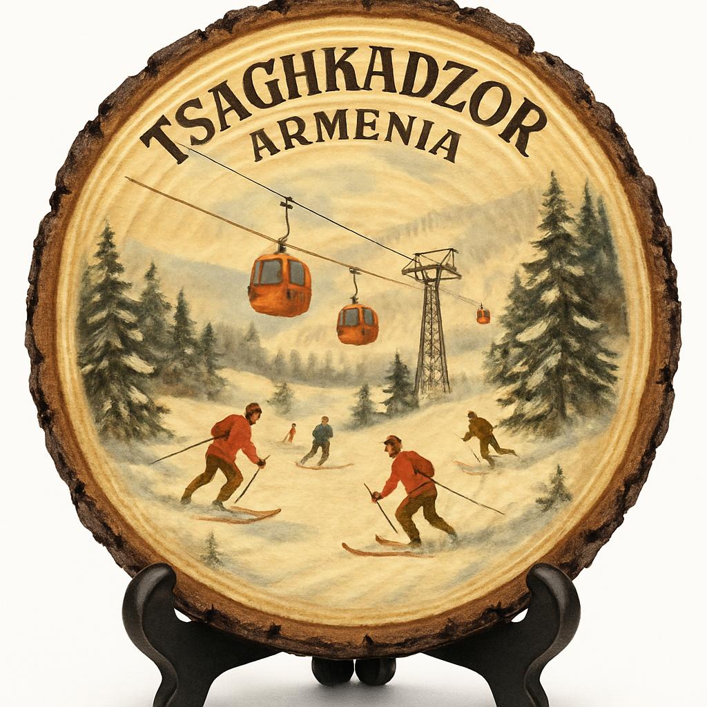 Tsaghkadzor Armenia Souvenir Gift – Wood Slice Plaque for Wall or Table, Armenia (Հայաստան) Souvenir Gift for Tourists, Ski Resort Experience Decorative Gift Tsaghkadzor Armenia Souvenir Gift – Wood Slice Plaque for Wall or Table, Armenia (Հայաստան) Souvenir Gift for Tourists, Ski Resort Experience Decorative Gift