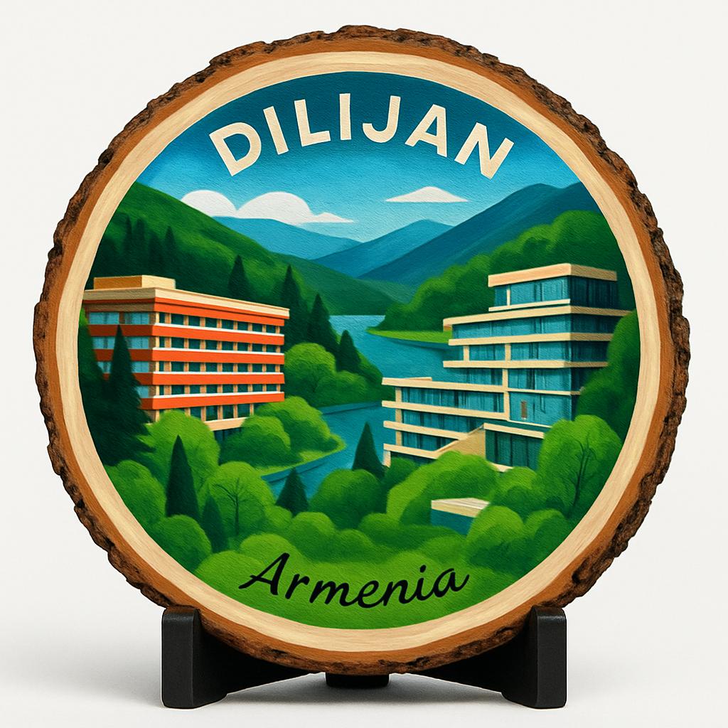 Dilijan Souvenir Gift – Wood Slice Plaque for Wall or Table, Armenia (Հայաստան) Souvenir Gift for Tourists, Nature's Serenity Decorative Gift Dilijan Souvenir Gift – Wood Slice Plaque for Wall or Table, Armenia (Հայաստան) Souvenir Gift for Tourists, Nature's Serenity Decorative Gift
