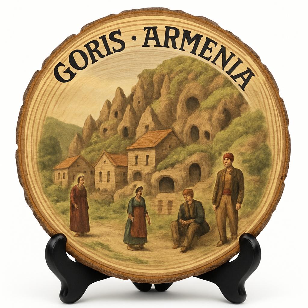 Goris-Armenia Souvenir Gift – Wood Slice Plaque for Wall or Table, Armenia (Հայաստան) Souvenir Gift for Tourists, Historical Monuments Decorative Gift Goris-Armenia Souvenir Gift – Wood Slice Plaque for Wall or Table, Armenia (Հայաստան) Souvenir Gift for Tourists, Historical Monuments Decorative Gift