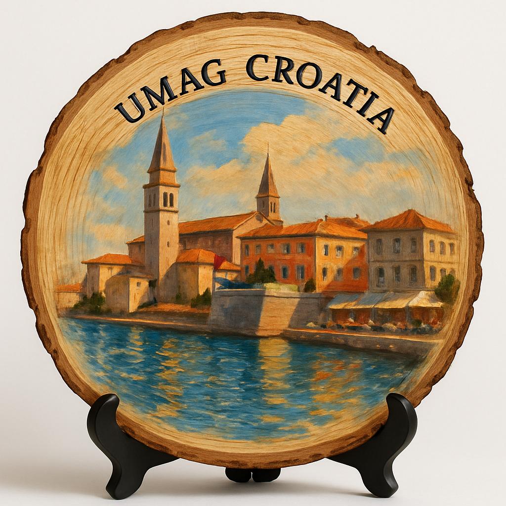 Umag Souvenir Gift – Wood Slice Plaque for Wall or Table, Croatia (Hrvatska) Souvenir Gift for Tourists, Plate Collectors & Travel Lovers, Charming Coastal Village Decorative Gift Umag Souvenir Gift – Wood Slice Plaque for Wall or Table, Croatia (Hrvatska) Souvenir Gift for Tourists, Plate Collectors & Travel Lovers, Charming Coastal Village Decorative Gift