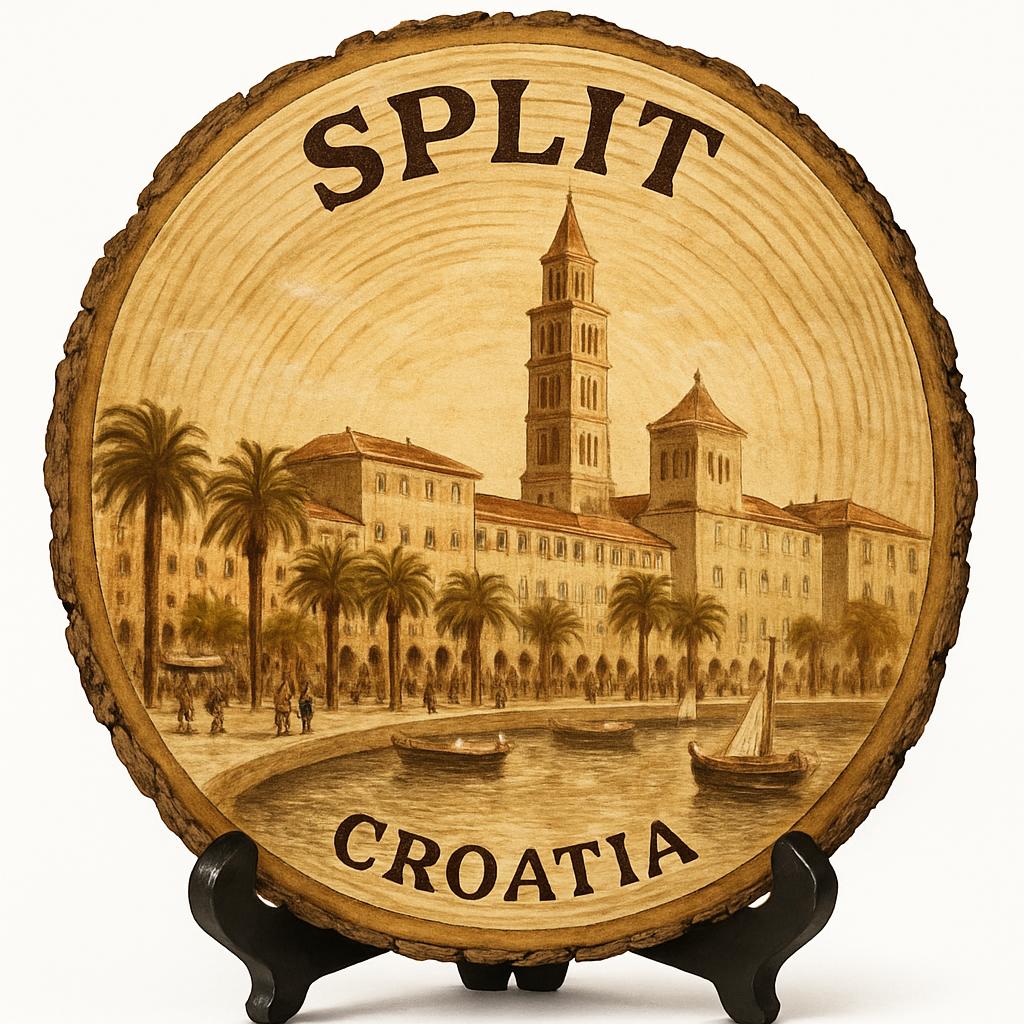 Split Souvenir Gift – Wood Slice Plaque for Wall or Table, Croatia (Hrvatska) Souvenir Gift for Tourists, Plate Collectors & Travel Lovers, Coastal City Decorative Gift Split Souvenir Gift – Wood Slice Plaque for Wall or Table, Croatia (Hrvatska) Souvenir Gift for Tourists, Plate Collectors & Travel Lovers, Coastal City Decorative Gift