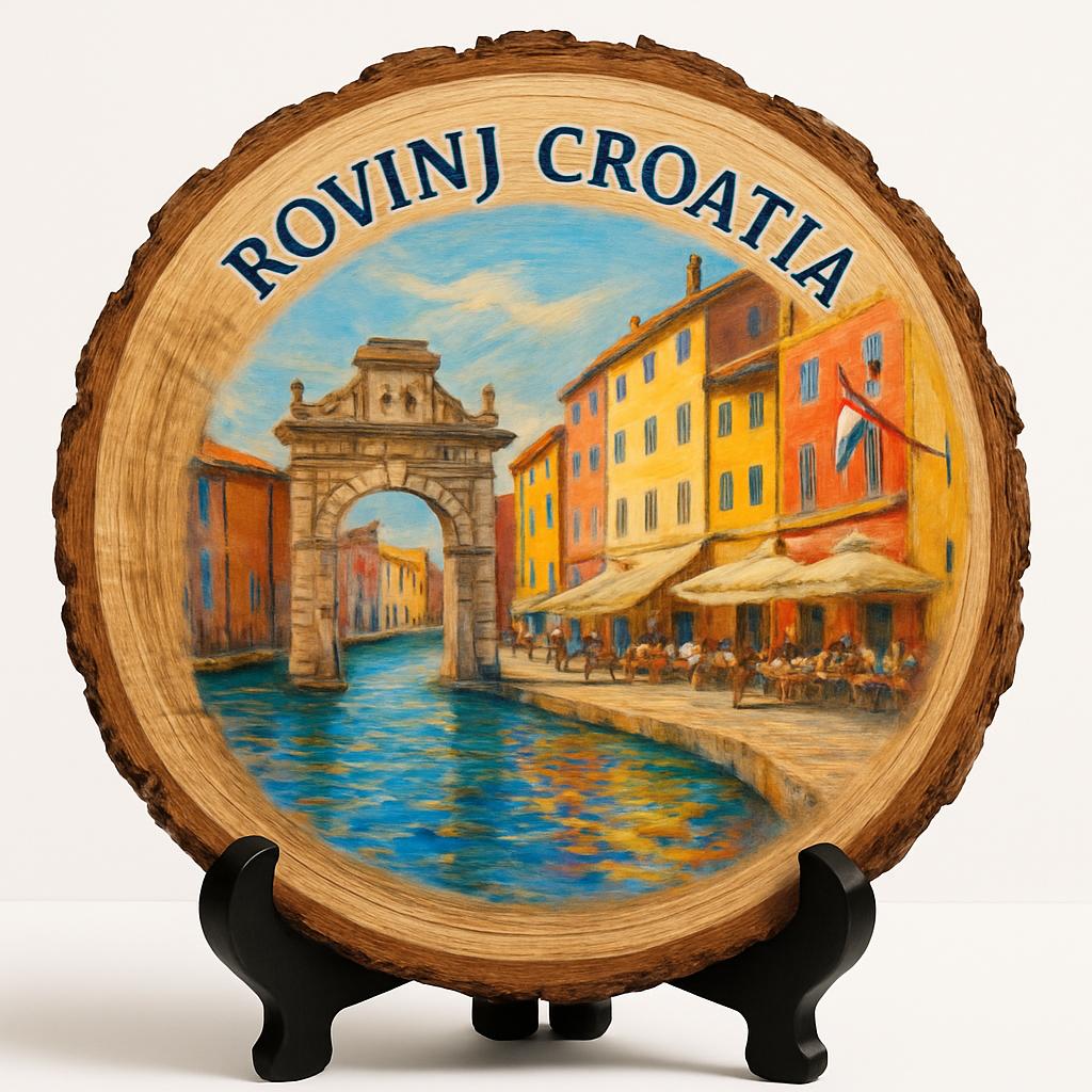 Rovinj Souvenir Gift – Wood Slice Plaque for Wall or Table, Croatia (Hrvatska) Souvenir Gift for Tourists, Plate Collectors & Travel Lovers, Romantic Getaway Decorative Gift Rovinj Souvenir Gift – Wood Slice Plaque for Wall or Table, Croatia (Hrvatska) Souvenir Gift for Tourists, Plate Collectors & Travel Lovers, Romantic Getaway Decorative Gift