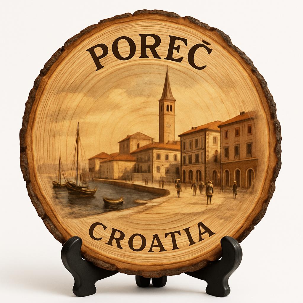 Poreč Souvenir Gift – Wood Slice Plaque for Wall or Table, Croatia (Hrvatska) Souvenir Gift for Tourists, Plate Collectors & Travel Lovers, Coastal Heritage Decorative Gift Poreč Souvenir Gift – Wood Slice Plaque for Wall or Table, Croatia (Hrvatska) Souvenir Gift for Tourists, Plate Collectors & Travel Lovers, Coastal Heritage Decorative Gift