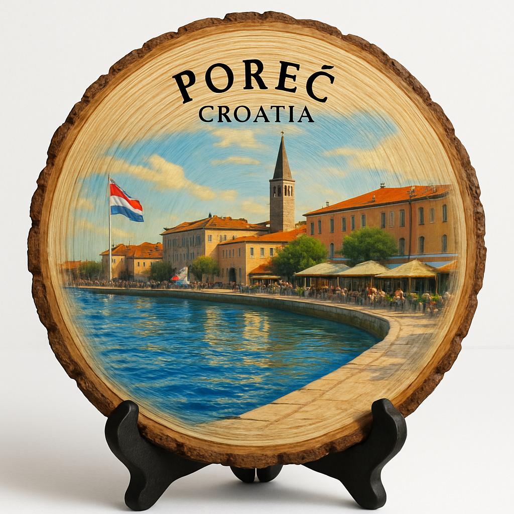 Poreč Souvenir Gift – Wood Slice Plaque for Wall or Table, Croatia (Hrvatska) Souvenir Gift for Tourists, Plate Collectors & Travel Lovers, Charming Seaside Village Decorative Gift Poreč Souvenir Gift – Wood Slice Plaque for Wall or Table, Croatia (Hrvatska) Souvenir Gift for Tourists, Plate Collectors & Travel Lovers, Charming Seaside Village Decorative Gift