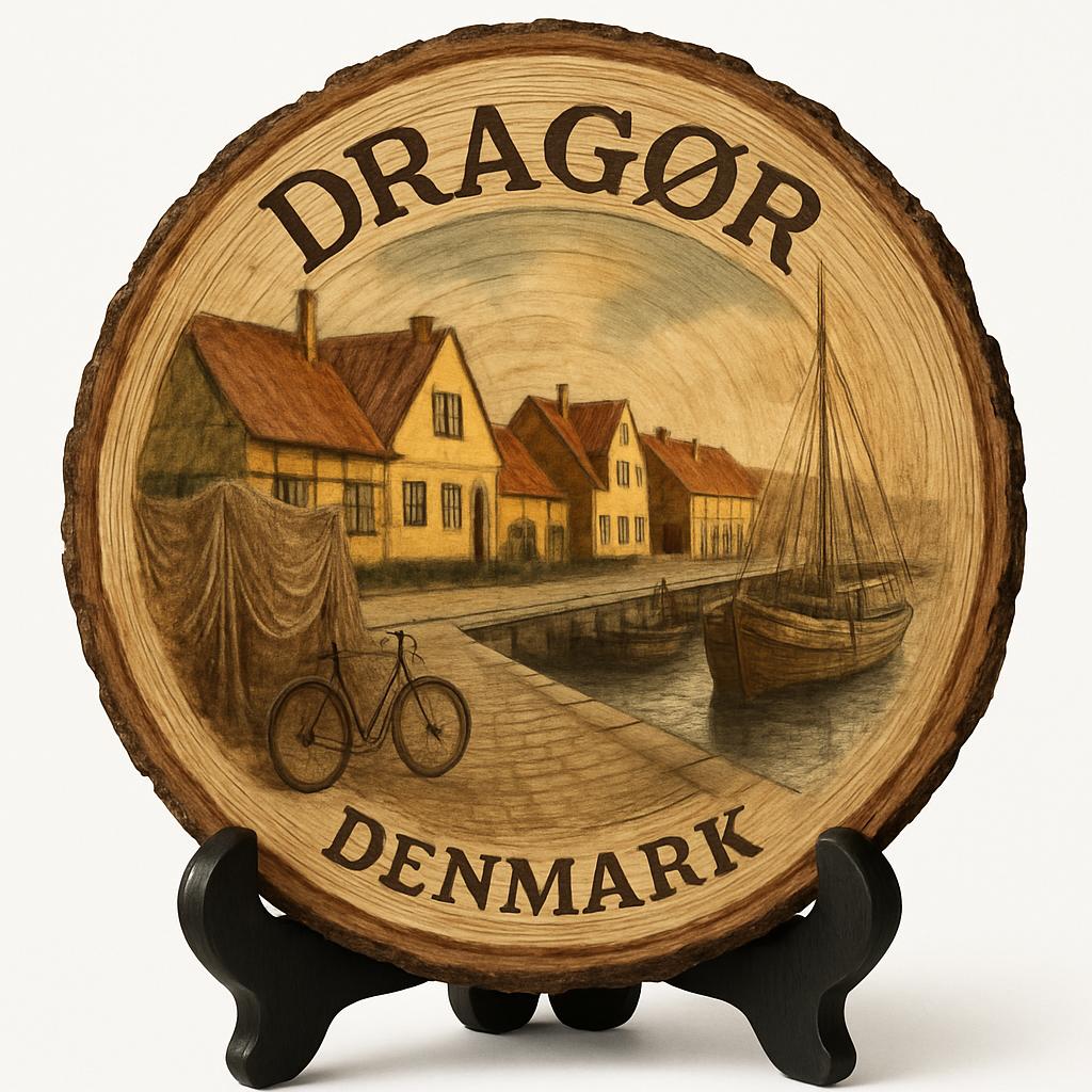 Dragør Souvenir Gift – Wood Slice Plaque for Wall or Table, Denmark Souvenir for Tourists, Plate Collectors & Travel Lovers, Historic Fishing Village Decorative Gift Dragør Souvenir Gift – Wood Slice Plaque for Wall or Table, Denmark Souvenir for Tourists, Plate Collectors & Travel Lovers, Historic Fishing Village Decorative Gift