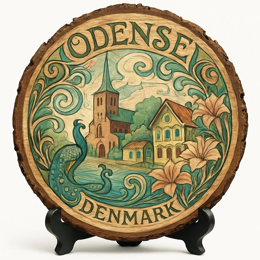 Denmark-Odense Souvenir Gift – Wood Slice Plaque for Wall or Table, Denmark Souvenir for Tourists, Plate Collectors & Travel Lovers, Egeskov Castle Decorative Gift Denmark-Odense Souvenir Gift – Wood Slice Plaque for Wall or Table, Denmark Souvenir for Tourists, Plate Collectors & Travel Lovers, Egeskov Castle Decorative Gift