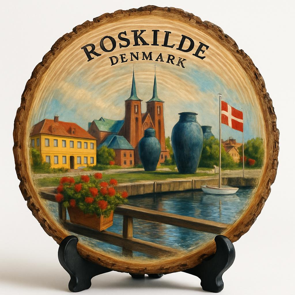 Roskilde Souvenir Gift – Wood Slice Plaque for Wall or Table, Denmark Souvenir for Tourists, Plate Collectors & Travel Lovers, Viking Ship Museum Decorative Gift Roskilde Souvenir Gift – Wood Slice Plaque for Wall or Table, Denmark Souvenir for Tourists, Plate Collectors & Travel Lovers, Viking Ship Museum Decorative Gift