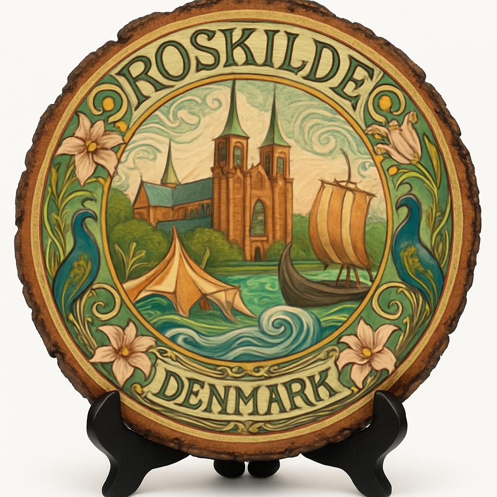 Roskilde Souvenir Gift – Wood Slice Plaque for Wall or Table, Denmark Souvenir for Tourists, Plate Collectors & Travel Lovers, Roskilde Festival Decorative Gift Roskilde Souvenir Gift – Wood Slice Plaque for Wall or Table, Denmark Souvenir for Tourists, Plate Collectors & Travel Lovers, Roskilde Festival Decorative Gift