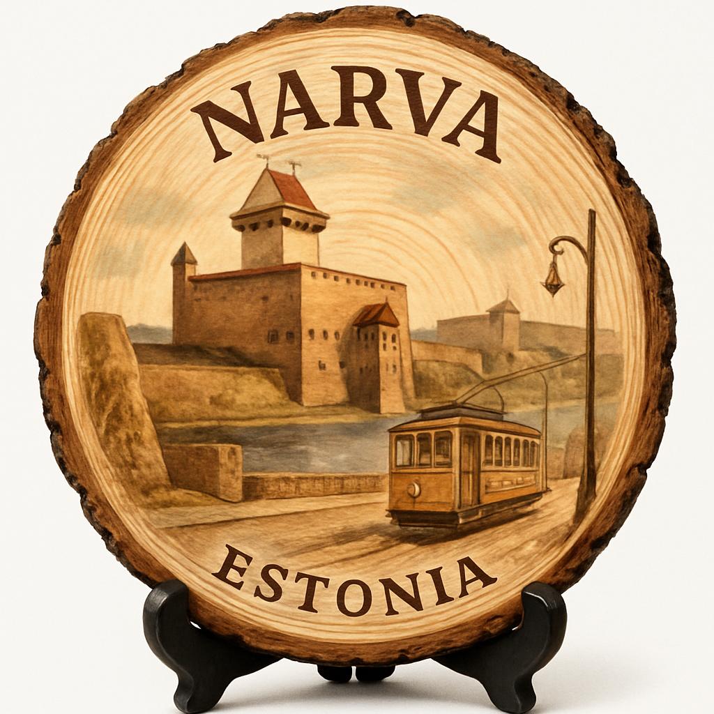 Narva Souvenir Gift – Wood Slice Plaque for Wall or Table, Estonia Souvenir for Tourists, Plate Collectors & Travel Lovers, Narva River Promenade Decorative Gift Narva Souvenir Gift – Wood Slice Plaque for Wall or Table, Estonia Souvenir for Tourists, Plate Collectors & Travel Lovers, Narva River Promenade Decorative Gift