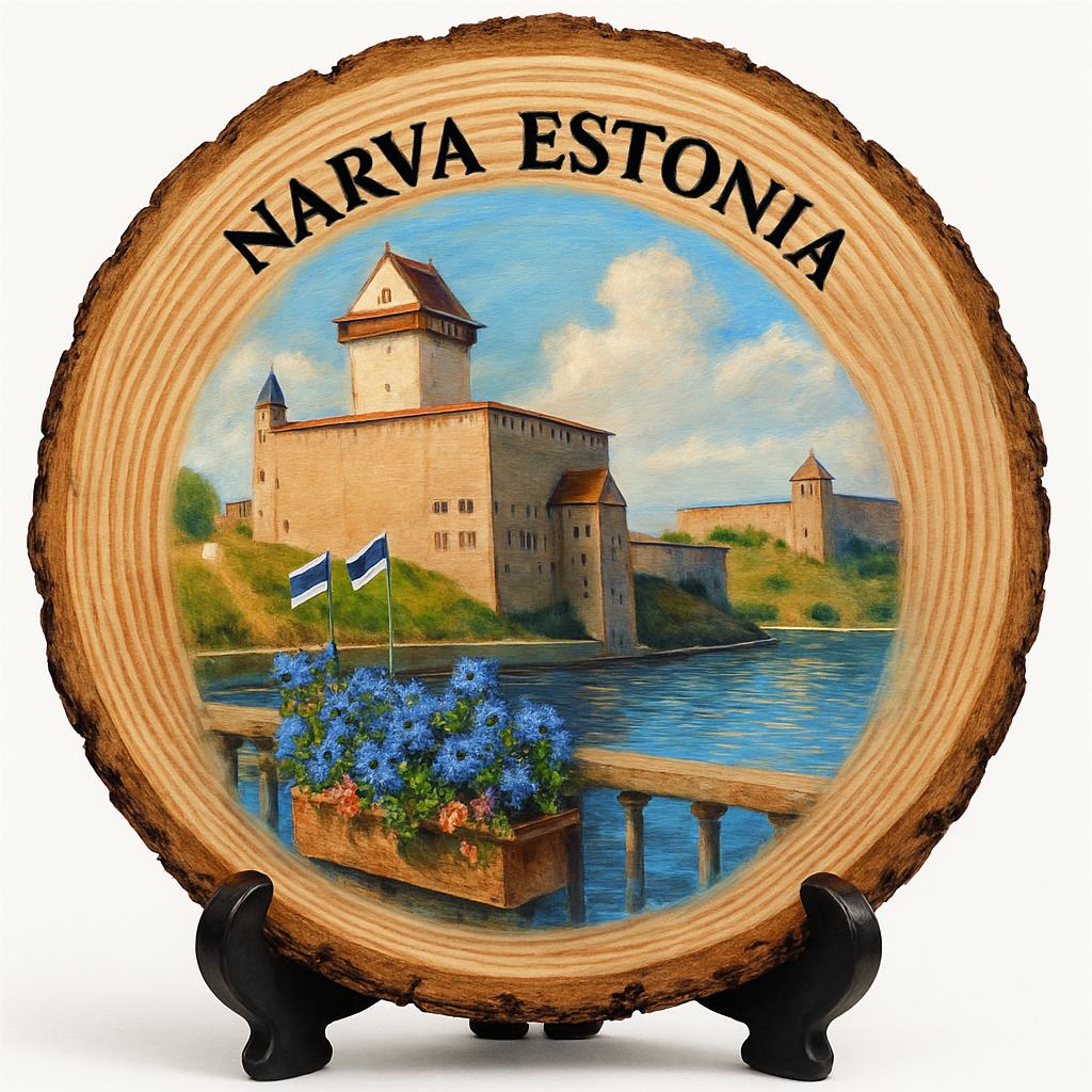 Narva Souvenir Gift – Wood Slice Plaque for Wall or Table, Estonia Souvenir for Tourists, Plate Collectors & Travel Lovers, Narva Art Gallery Decorative Gift Narva Souvenir Gift – Wood Slice Plaque for Wall or Table, Estonia Souvenir for Tourists, Plate Collectors & Travel Lovers, Narva Art Gallery Decorative Gift