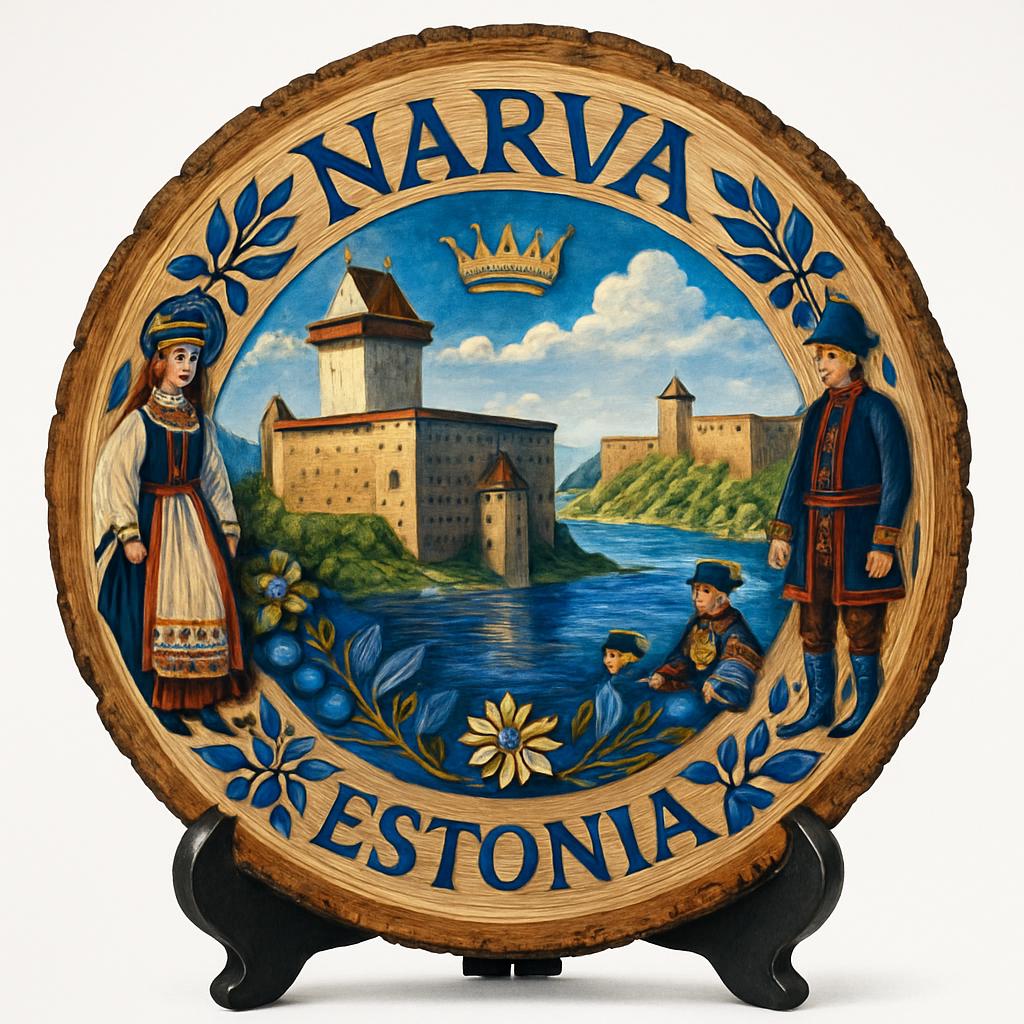 Narva Souvenir Gift – Wood Slice Plaque for Wall or Table, Estonia Souvenir for Tourists, Plate Collectors & Travel Lovers, Narva Swedish Lion Decorative Gift Narva Souvenir Gift – Wood Slice Plaque for Wall or Table, Estonia Souvenir for Tourists, Plate Collectors & Travel Lovers, Narva Swedish Lion Decorative Gift