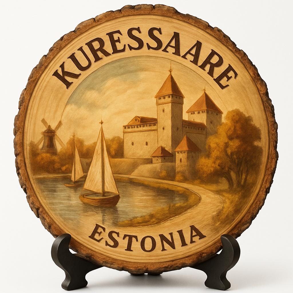 Kuressaare Souvenir Gift – Wood Slice Plaque for Wall or Table, Estonia Souvenir for Tourists, Plate Collectors & Travel Lovers, Kuressaare Castle Decorative Gift Kuressaare Souvenir Gift – Wood Slice Plaque for Wall or Table, Estonia Souvenir for Tourists, Plate Collectors & Travel Lovers, Kuressaare Castle Decorative Gift