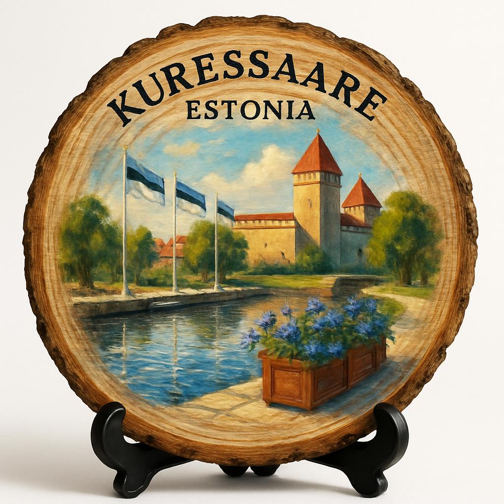 Kuressaare Souvenir Gift – Wood Slice Plaque for Wall or Table, Estonia Souvenir for Tourists, Plate Collectors & Travel Lovers, Kuressaare Golf Course Decorative Gift Kuressaare Souvenir Gift – Wood Slice Plaque for Wall or Table, Estonia Souvenir for Tourists, Plate Collectors & Travel Lovers, Kuressaare Golf Course Decorative Gift