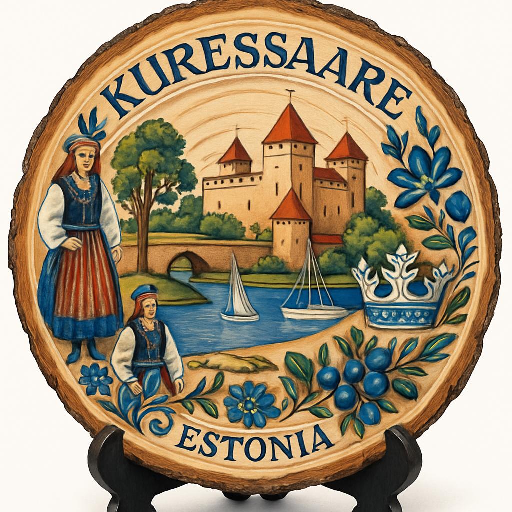 Kuressaare Souvenir Gift – Wood Slice Plaque for Wall or Table, Estonia Souvenir for Tourists, Plate Collectors & Travel Lovers, Kuressaare City Theatre Decorative Gift Kuressaare Souvenir Gift – Wood Slice Plaque for Wall or Table, Estonia Souvenir for Tourists, Plate Collectors & Travel Lovers, Kuressaare City Theatre Decorative Gift
