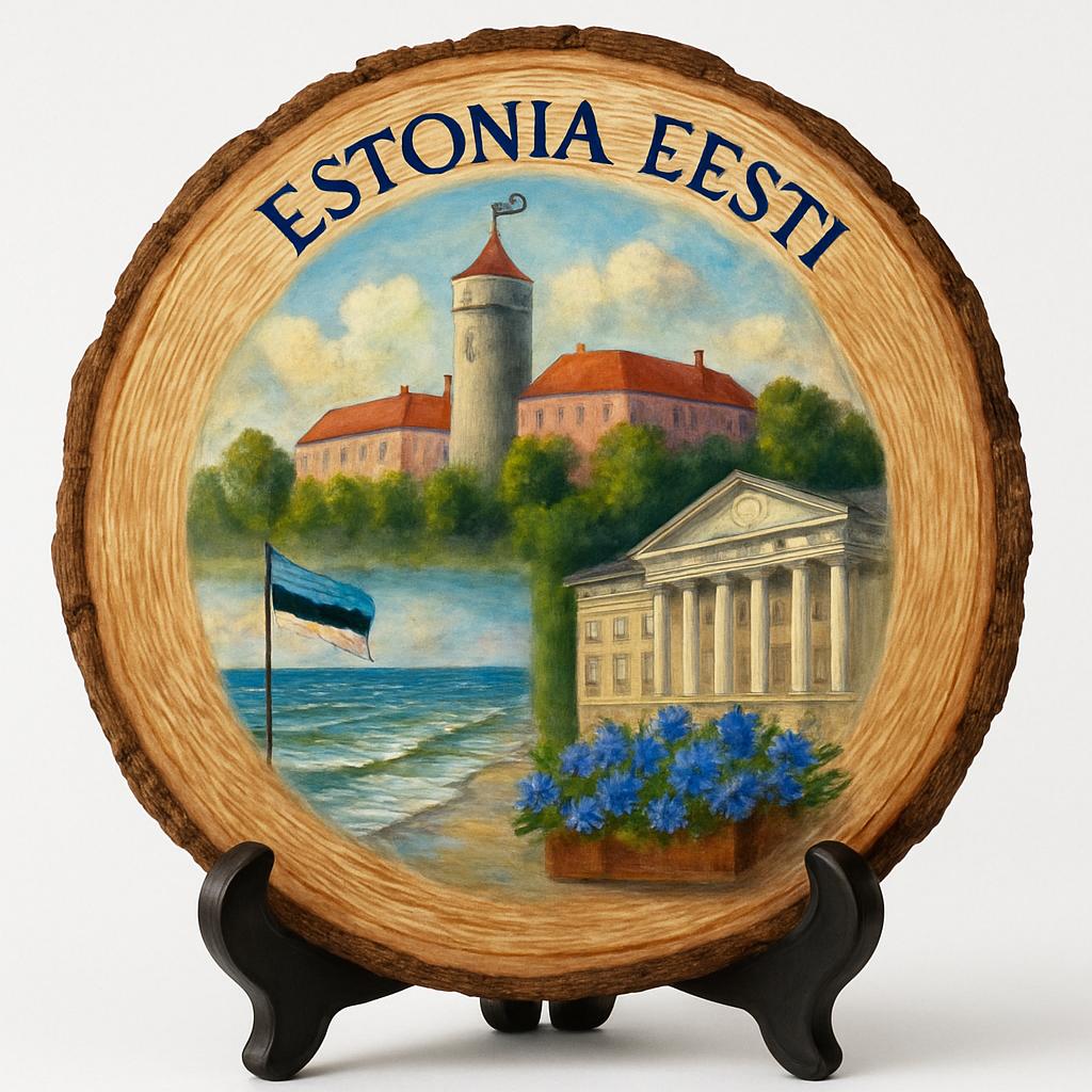 Estonia Souvenir Gift – Wood Slice Plaque for Wall or Table, Estonia Souvenir for Tourists, Plate Collectors & Travel Lovers, Soomaa National Park Decorative Gift Estonia Souvenir Gift – Wood Slice Plaque for Wall or Table, Estonia Souvenir for Tourists, Plate Collectors & Travel Lovers, Soomaa National Park Decorative Gift