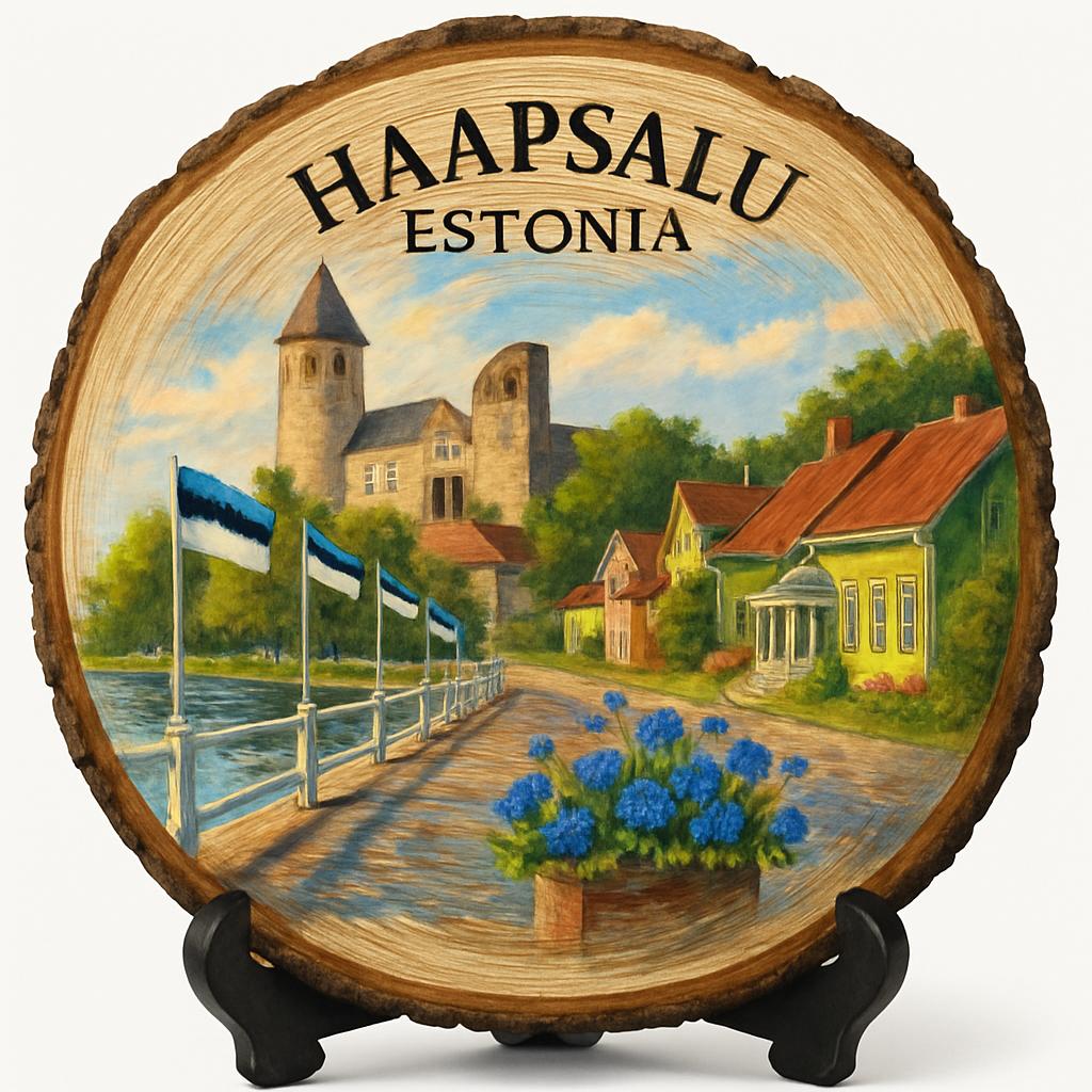 Haapsalu Souvenir Gift – Wood Slice Plaque for Wall or Table, Estonia Souvenir for Tourists, Plate Collectors & Travel Lovers, Haapsalu Railway Station Decorative Gift Haapsalu Souvenir Gift – Wood Slice Plaque for Wall or Table, Estonia Souvenir for Tourists, Plate Collectors & Travel Lovers, Haapsalu Railway Station Decorative Gift