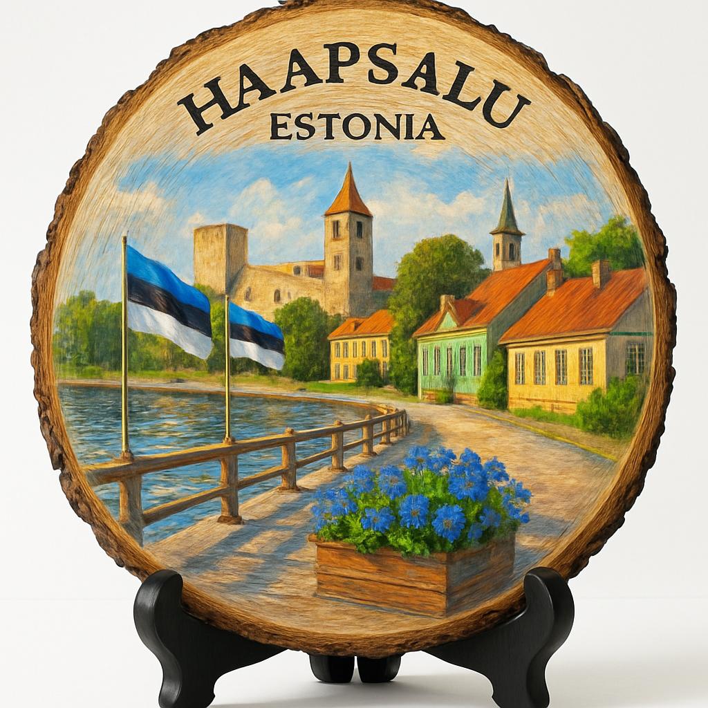 Haapsalu Souvenir Gift – Wood Slice Plaque for Wall or Table, Estonia Souvenir for Tourists, Plate Collectors & Travel Lovers, Haapsalu Town Hall Decorative Gift Haapsalu Souvenir Gift – Wood Slice Plaque for Wall or Table, Estonia Souvenir for Tourists, Plate Collectors & Travel Lovers, Haapsalu Town Hall Decorative Gift