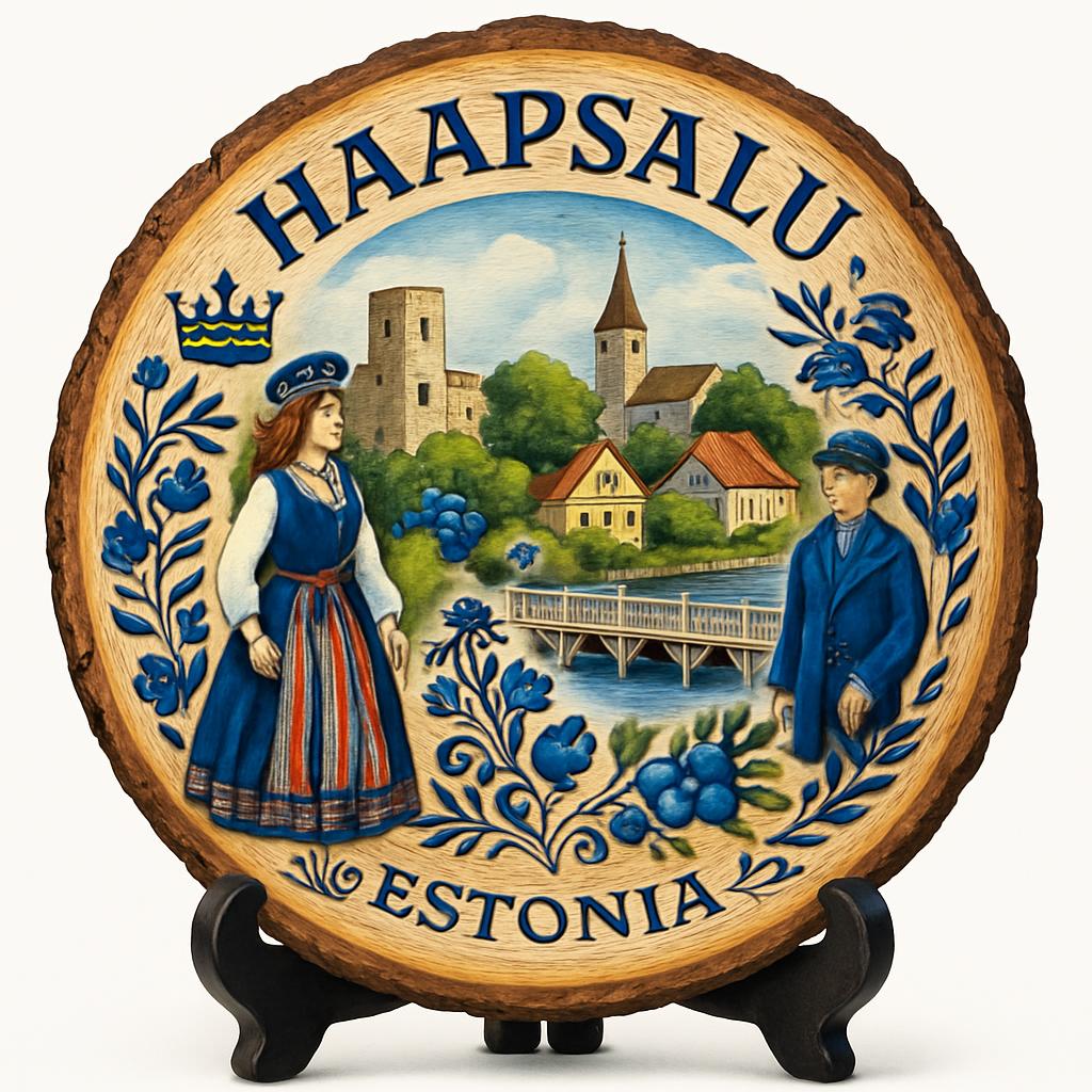 Haapsalu Souvenir Gift – Wood Slice Plaque for Wall or Table, Estonia Souvenir for Tourists, Plate Collectors & Travel Lovers, Haapsalu Kuursaal Decorative Gift Haapsalu Souvenir Gift – Wood Slice Plaque for Wall or Table, Estonia Souvenir for Tourists, Plate Collectors & Travel Lovers, Haapsalu Kuursaal Decorative Gift