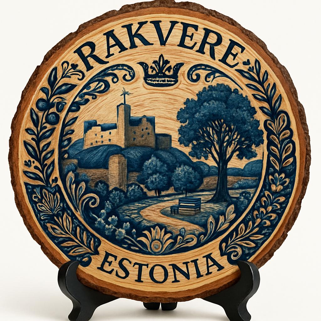 Rakvere Souvenir Gift – Wood Slice Plaque for Wall or Table, Estonia Souvenir for Tourists, Plate Collectors & Travel Lovers, Rakvere Central Square Decorative Gift Rakvere Souvenir Gift – Wood Slice Plaque for Wall or Table, Estonia Souvenir for Tourists, Plate Collectors & Travel Lovers, Rakvere Central Square Decorative Gift