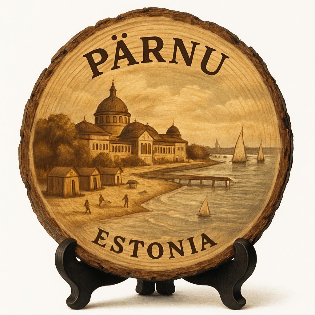 Pärnu Souvenir Gift – Wood Slice Plaque for Wall or Table, Estonia Souvenir for Tourists, Plate Collectors & Travel Lovers, Pärnu Beach Decorative Gift Pärnu Souvenir Gift – Wood Slice Plaque for Wall or Table, Estonia Souvenir for Tourists, Plate Collectors & Travel Lovers, Pärnu Beach Decorative Gift