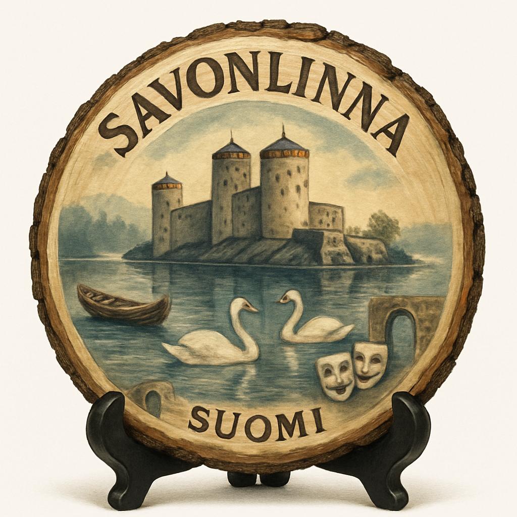 Savonlinna Finland Souvenir Gift – Wood Slice Plaque for Wall or Table, Finland Souvenir for Tourists, Plate Collectors & Travel Lovers Savonlinna Finland Souvenir Gift – Wood Slice Plaque for Wall or Table, Finland Souvenir for Tourists, Plate Collectors & Travel Lovers