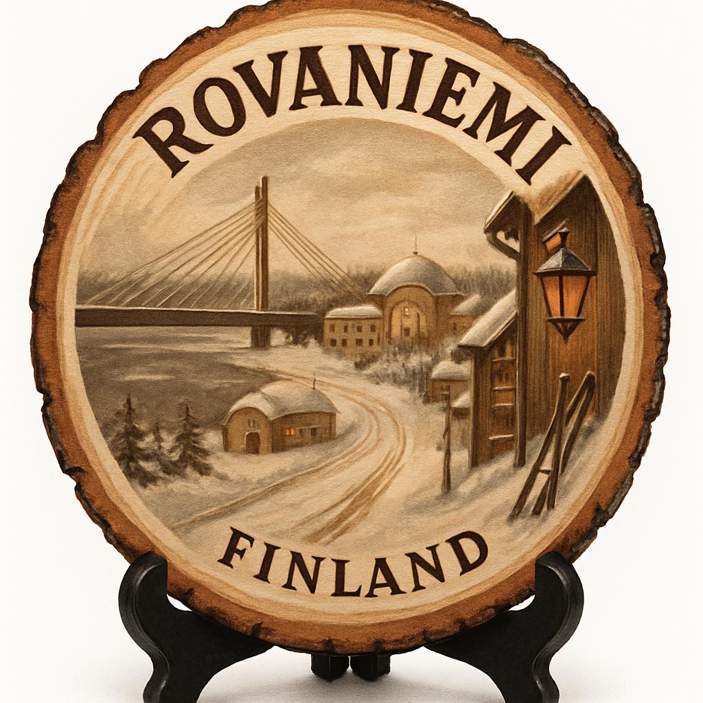 Rovaniemi Finland Souvenir Gift – Wood Slice Plaque for Wall or Table, Finland Souvenir for Tourists, Plate Collectors & Travel Lovers Rovaniemi Finland Souvenir Gift – Wood Slice Plaque for Wall or Table, Finland Souvenir for Tourists, Plate Collectors & Travel Lovers