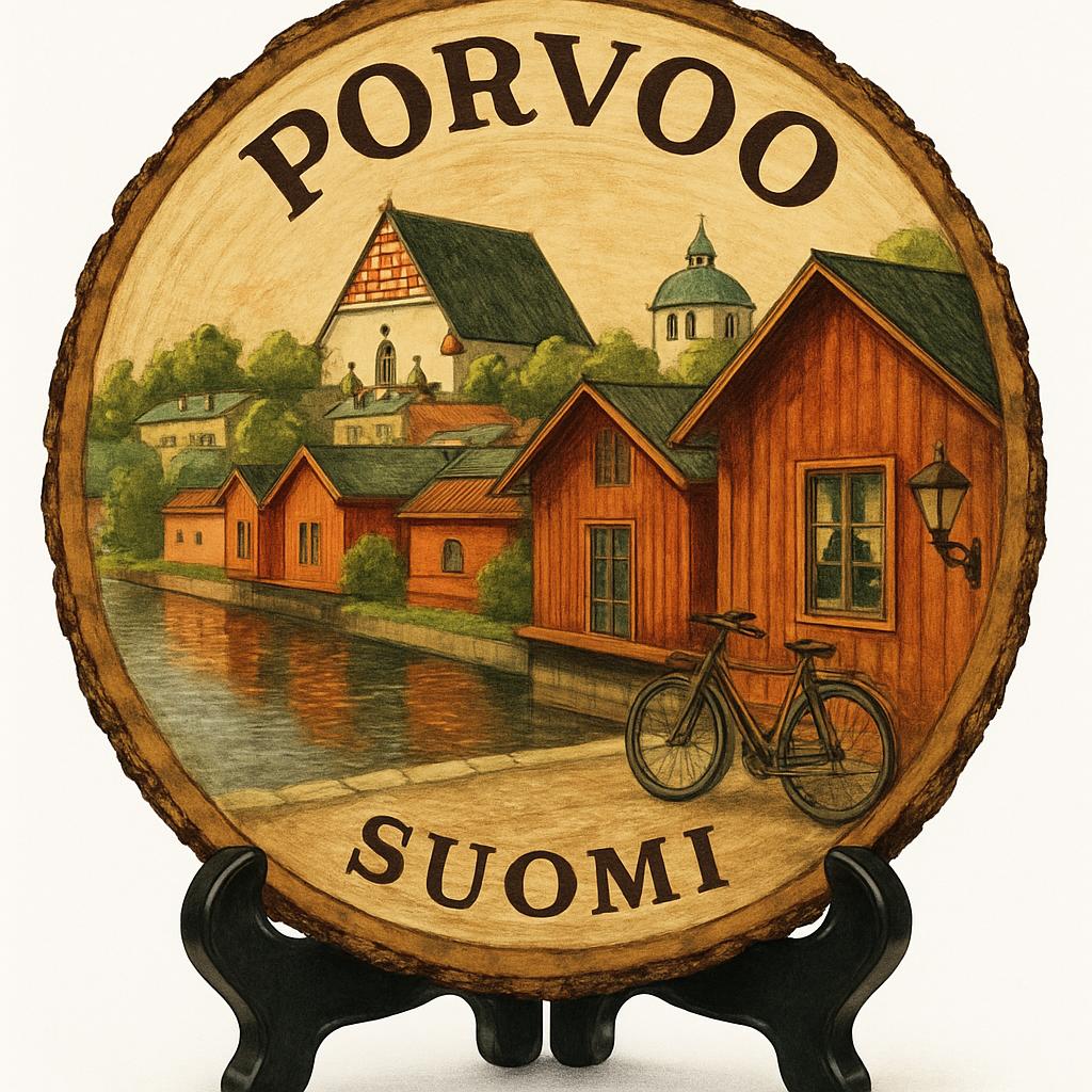 Porvoo Finland Souvenir Gift – Wood Slice Plaque for Wall or Table, Finland Souvenir for Tourists, Plate Collectors & Travel Lovers Porvoo Finland Souvenir Gift – Wood Slice Plaque for Wall or Table, Finland Souvenir for Tourists, Plate Collectors & Travel Lovers
