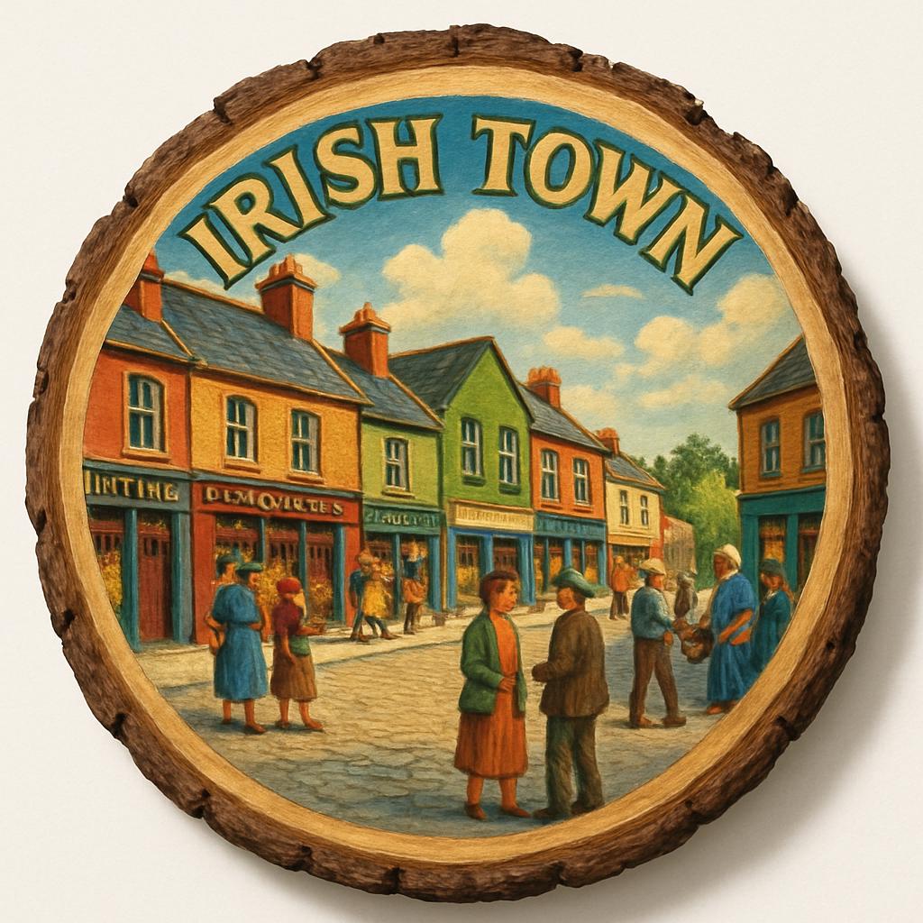 Irish Town Gibraltar Souvenir Gift – Wood Slice Plaque for Wall or Table, Gibraltar (Gibraltar) Souvenir Gift for Tourists, Coastal Heritage Decorative Gift