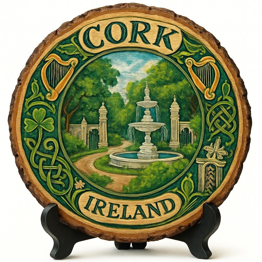 Cork Souvenir Gift – Wood Slice Plaque for Wall or Table, Ireland (Éire) Souvenir Gift for Tourists, Plate Collectors & Travel Lovers, Historic Maritime Town Decorative Gift Cork Souvenir Gift – Wood Slice Plaque for Wall or Table, Ireland (Éire) Souvenir Gift for Tourists, Plate Collectors & Travel Lovers, Historic Maritime Town Decorative Gift