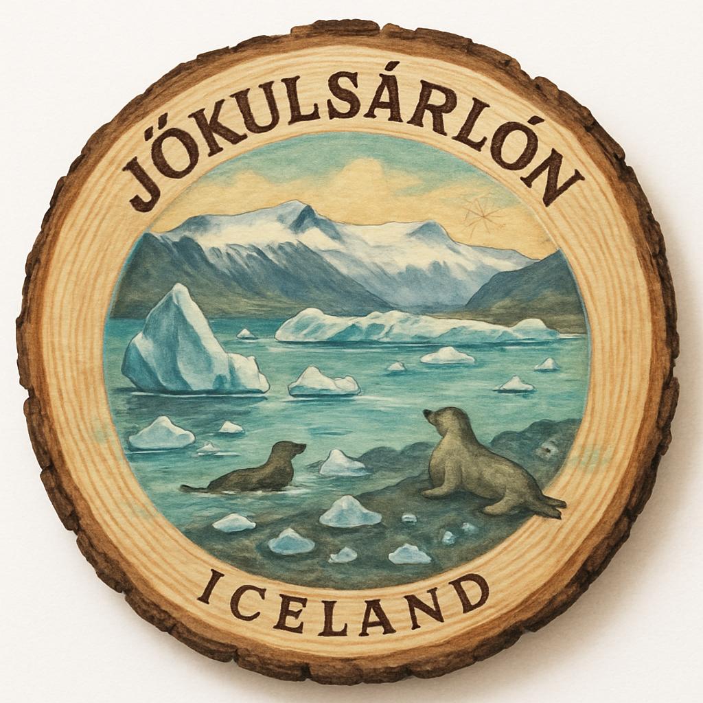 Jökulsárlón Iceland Souvenir Gift – Wood Slice Plaque for Wall or Table, Iceland (Ísland) Souvenir Gift for Tourists, Glacial Lagoon Experience Decorative Gift Jökulsárlón Iceland Souvenir Gift – Wood Slice Plaque for Wall or Table, Iceland (Ísland) Souvenir Gift for Tourists, Glacial Lagoon Experience Decorative Gift