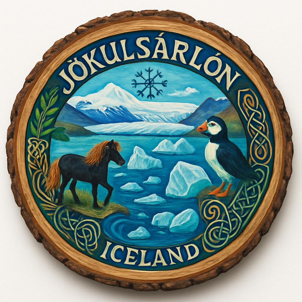 Jökulsárlón Iceland Souvenir Gift – Wood Slice Plaque for Wall or Table, Iceland (Ísland) Souvenir Gift for Tourists, Enchanting Glacial Reflections Decorative Gift Jökulsárlón Iceland Souvenir Gift – Wood Slice Plaque for Wall or Table, Iceland (Ísland) Souvenir Gift for Tourists, Enchanting Glacial Reflections Decorative Gift