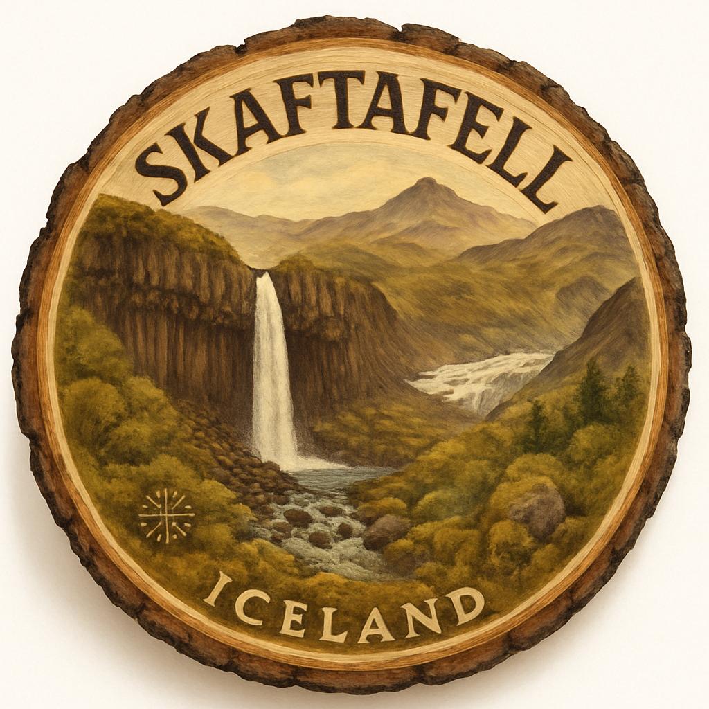 Skaftafell Iceland Souvenir Gift – Wood Slice Plaque for Wall or Table, Iceland (Ísland) Souvenir Gift for Tourists, Glacial Valley Scenic Gift Skaftafell Iceland Souvenir Gift – Wood Slice Plaque for Wall or Table, Iceland (Ísland) Souvenir Gift for Tourists, Glacial Valley Scenic Gift