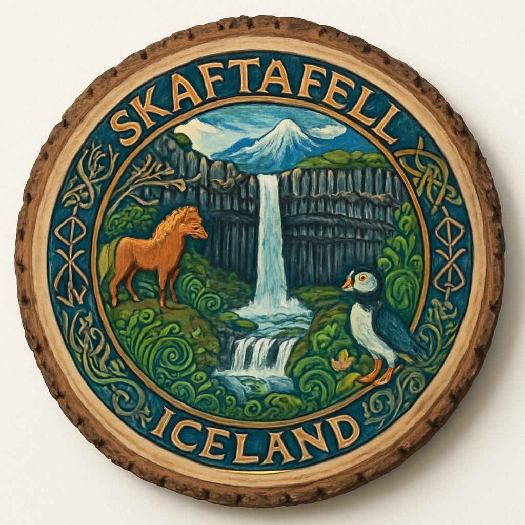 Skaftafell Iceland Souvenir Gift – Wood Slice Plaque for Wall or Table, Iceland (Ísland) Souvenir Gift for Tourists, Enchanting Glacial Landscapes Decorative Gift Skaftafell Iceland Souvenir Gift – Wood Slice Plaque for Wall or Table, Iceland (Ísland) Souvenir Gift for Tourists, Enchanting Glacial Landscapes Decorative Gift