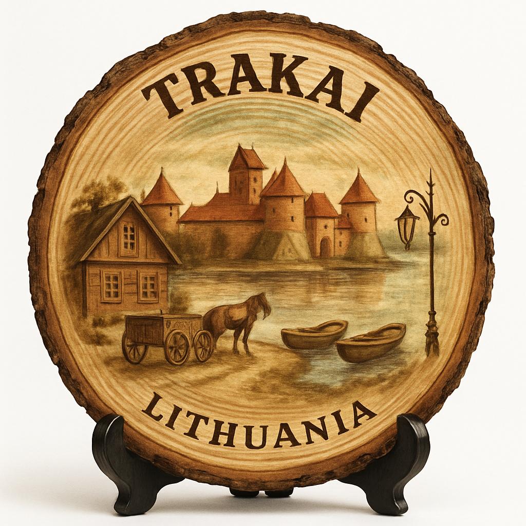 Trakai Souvenir Gift – Wood Slice Plaque for Wall or Table, Lithuania Souvenir for Tourists, Plate Collectors & Travel Lovers, Trakai Historical National Park Decorative Gift Trakai Souvenir Gift – Wood Slice Plaque for Wall or Table, Lithuania Souvenir for Tourists, Plate Collectors & Travel Lovers, Trakai Historical National Park Decorative Gift