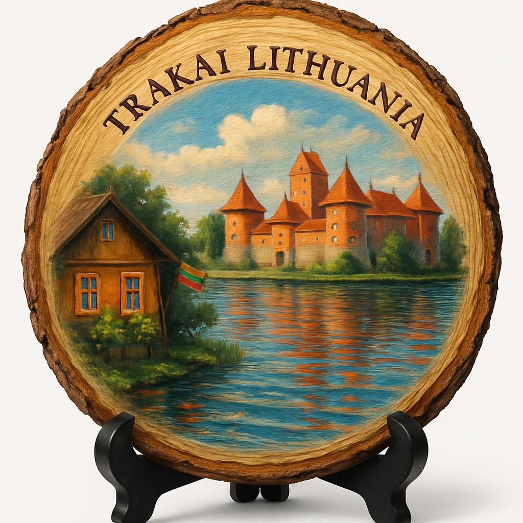 Trakai Souvenir Gift – Wood Slice Plaque for Wall or Table, Lithuania Souvenir for Tourists, Plate Collectors & Travel Lovers, Trakai Peninsula Castle Decorative Gift Trakai Souvenir Gift – Wood Slice Plaque for Wall or Table, Lithuania Souvenir for Tourists, Plate Collectors & Travel Lovers, Trakai Peninsula Castle Decorative Gift
