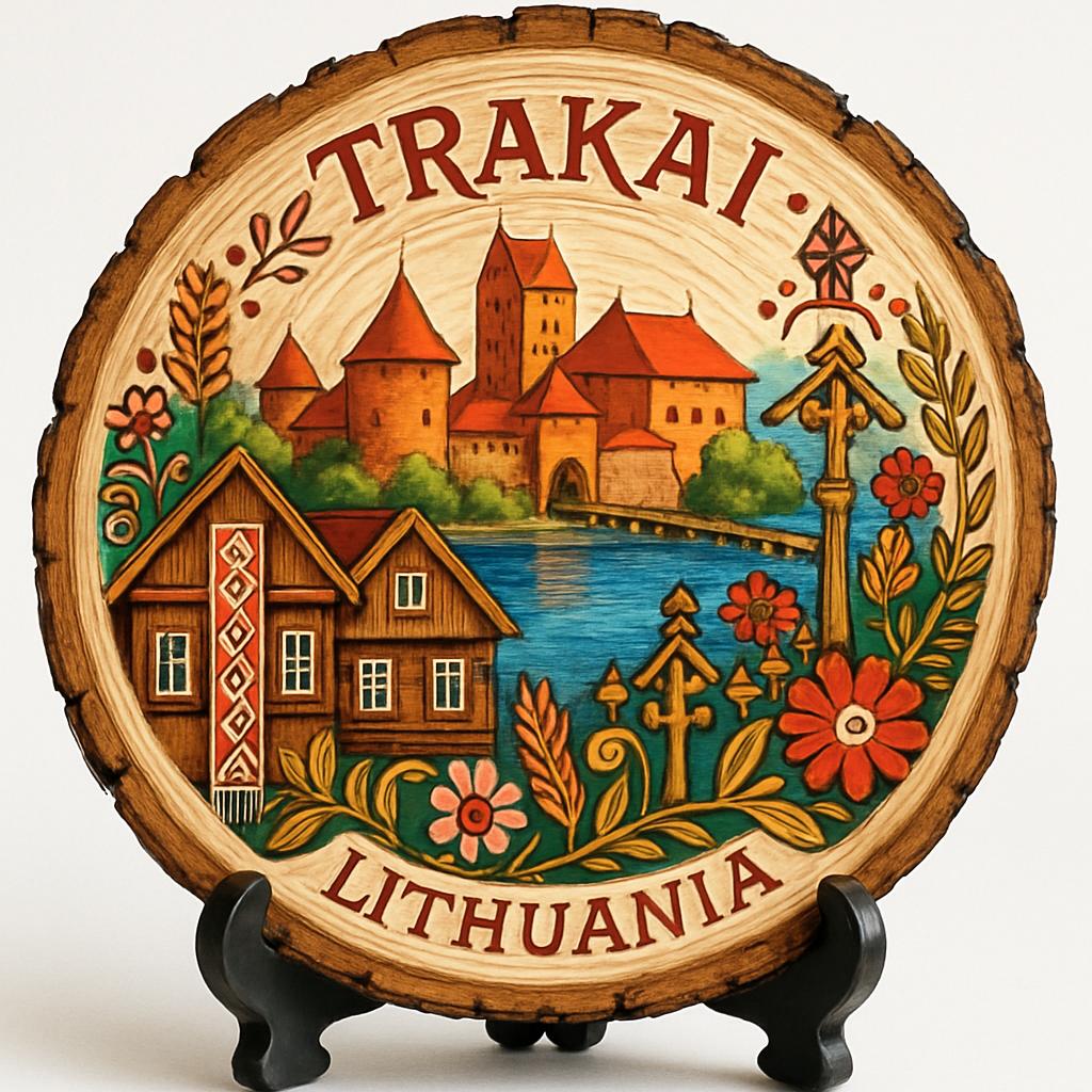 Trakai Souvenir Gift – Wood Slice Plaque for Wall or Table, Lithuania Souvenir for Tourists, Plate Collectors & Travel Lovers, Trakai Uzutrakis Manor Decorative Gift Trakai Souvenir Gift – Wood Slice Plaque for Wall or Table, Lithuania Souvenir for Tourists, Plate Collectors & Travel Lovers, Trakai Uzutrakis Manor Decorative Gift