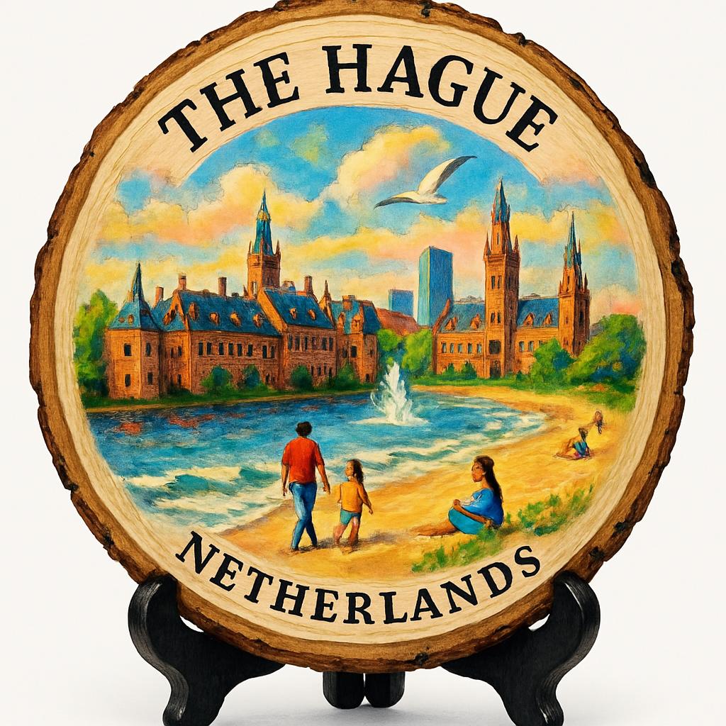 The Hague Netherlands Souvenir Gift – Wood Slice Plaque for Wall or Table, Hague Netherlands Souvenir for Tourists, Plate Collectors & Travel Lovers The Hague Netherlands Souvenir Gift – Wood Slice Plaque for Wall or Table, Hague Netherlands Souvenir for Tourists, Plate Collectors & Travel Lovers