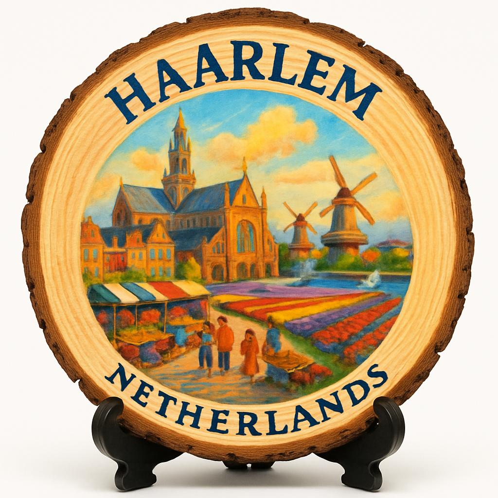 Haarlem Netherlands Souvenir Gift – Wood Slice Plaque for Wall or Table, Netherlands Souvenir for Tourists, Plate Collectors & Travel Lovers Haarlem Netherlands Souvenir Gift – Wood Slice Plaque for Wall or Table, Netherlands Souvenir for Tourists, Plate Collectors & Travel Lovers