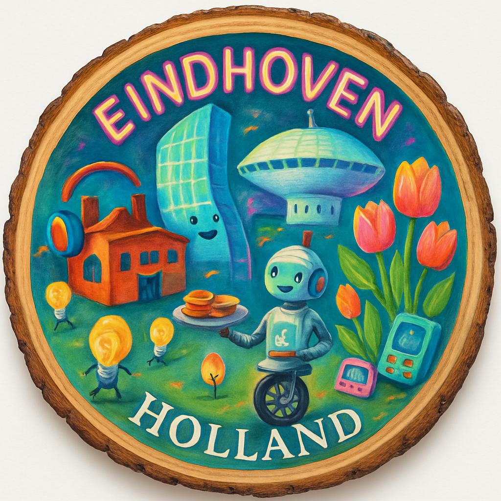 Eindhoven Netherlands Travel Souvenir – Decorative Wooden Slice Plate for Display, Netherlands Keepsake for Collectors, Tourists & Home Décor Enthusiasts Eindhoven Netherlands Travel Souvenir – Decorative Wooden Slice Plate for Display, Netherlands Keepsake for Collectors, Tourists & Home Décor Enthusiasts