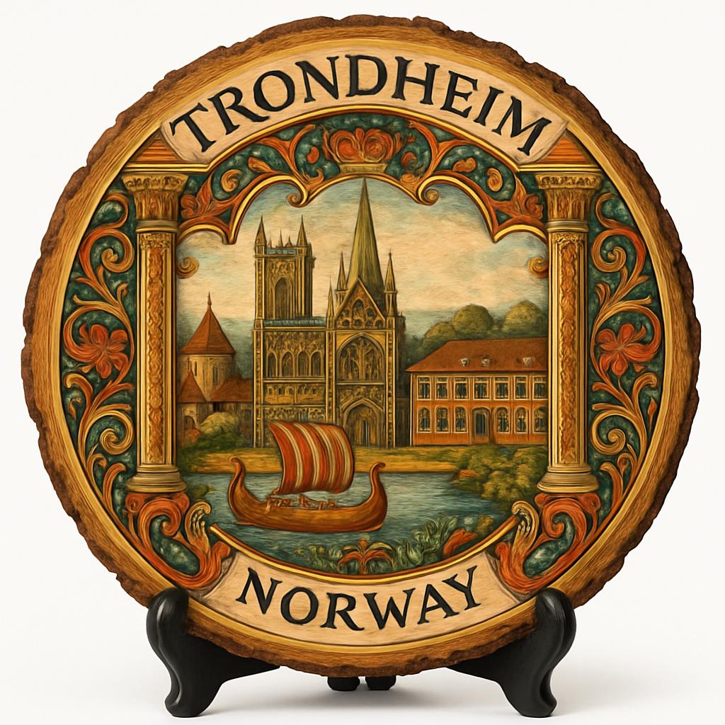 Trondheim Souvenir Gift – Wood Slice Plaque for Wall or Table, Norway Souvenir for Tourists, Plate Collectors & Travel Lovers, Student City Decorative Gift Trondheim Souvenir Gift – Wood Slice Plaque for Wall or Table, Norway Souvenir for Tourists, Plate Collectors & Travel Lovers, Student City Decorative Gift