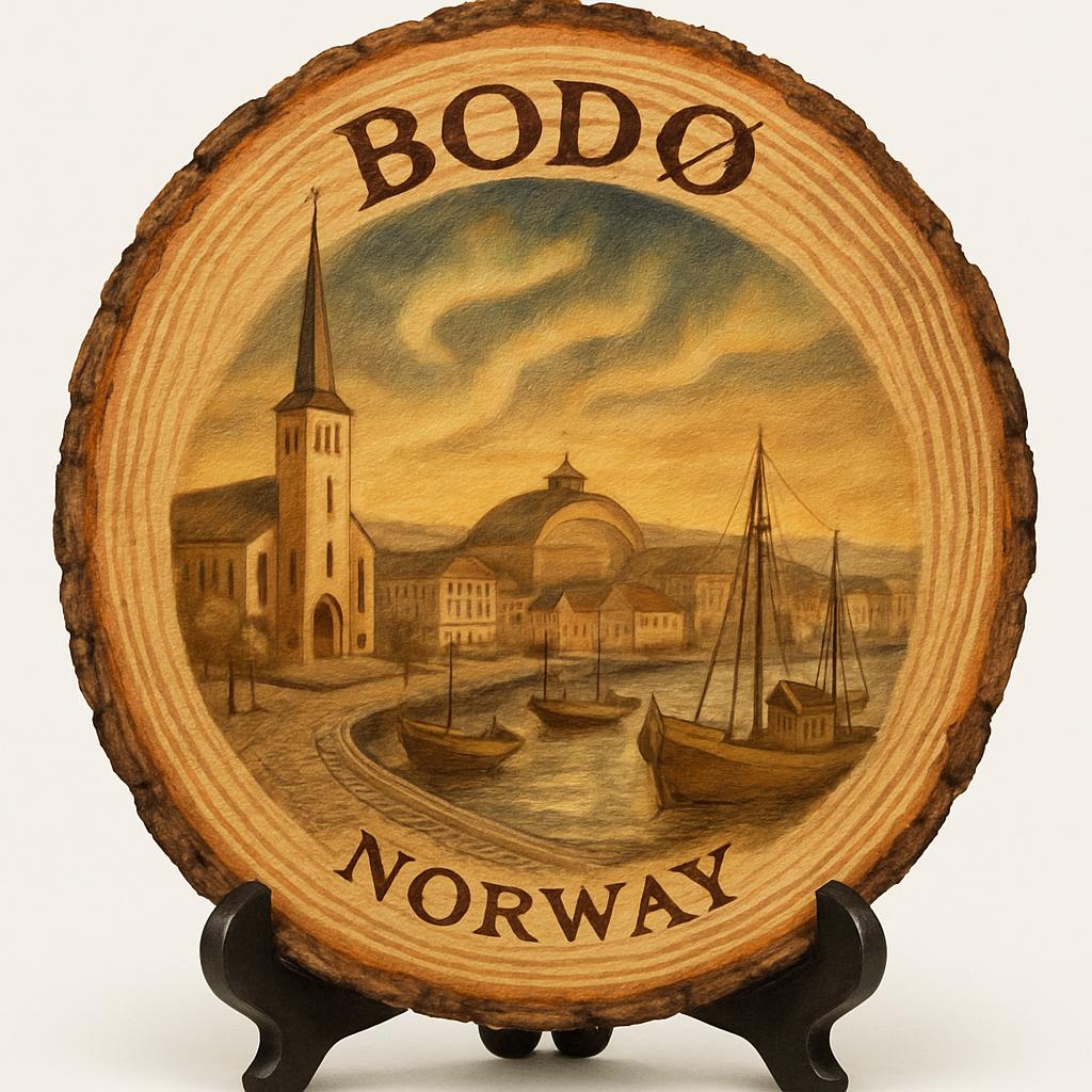 Bodo Souvenir Gift – Wood Slice Plaque for Wall or Table, Norway Souvenir for Tourists, Plate Collectors & Travel Lovers, Gateway to Lofoten Decorative Gift Bodo Souvenir Gift – Wood Slice Plaque for Wall or Table, Norway Souvenir for Tourists, Plate Collectors & Travel Lovers, Gateway to Lofoten Decorative Gift