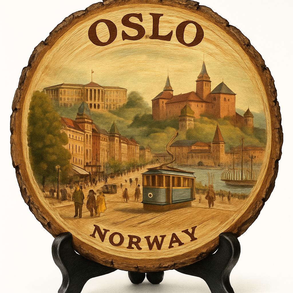 Oslo Souvenir Gift – Wood Slice Plaque for Wall or Table, Norway Souvenir for Tourists, Plate Collectors & Travel Lovers, Capital City Decorative Gift Oslo Souvenir Gift – Wood Slice Plaque for Wall or Table, Norway Souvenir for Tourists, Plate Collectors & Travel Lovers, Capital City Decorative Gift