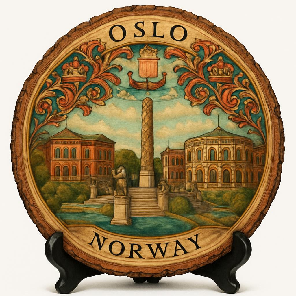 Oslo Souvenir Gift – Wood Slice Plaque for Wall or Table, Norway Souvenir for Tourists, Plate Collectors & Travel Lovers, Modern Architecture Decorative Gift Oslo Souvenir Gift – Wood Slice Plaque for Wall or Table, Norway Souvenir for Tourists, Plate Collectors & Travel Lovers, Modern Architecture Decorative Gift