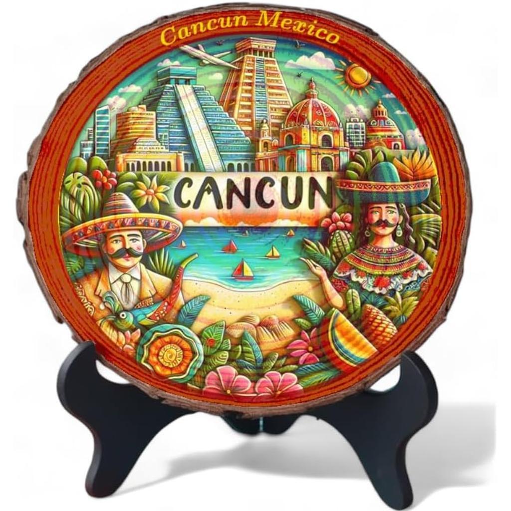 Cancun Mexico Travel Souvenir – Caribbean Beach Vibe Wood Plaque Ideal for Vacation Lovers & Island Decor Fans Cancun Mexico Travel Souvenir – Caribbean Beach Vibe Wood Plaque Ideal for Vacation Lovers & Island Decor Fans