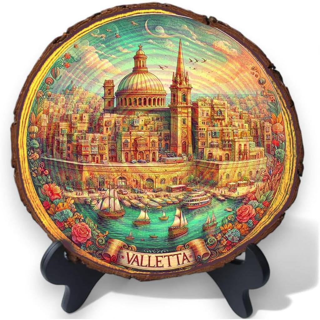 Valletta Malta Souvenir – Mediterranean Heritage Wood Plaque Ideal for Island Explorers & Cultural Collectors Valletta Malta Souvenir – Mediterranean Heritage Wood Plaque Ideal for Island Explorers & Cultural Collectors