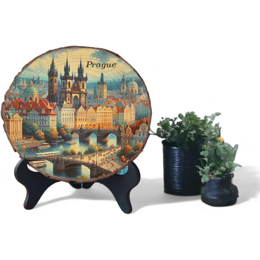 Prague Czechia Souvenir – Old Town Charm Wood Plaque Ideal for Gothic Architecture Fans & Eastern Europe Travel Collectors Prague Czechia Souvenir – Old Town Charm Wood Plaque Ideal for Gothic Architecture Fans & Eastern Europe Travel Collectors