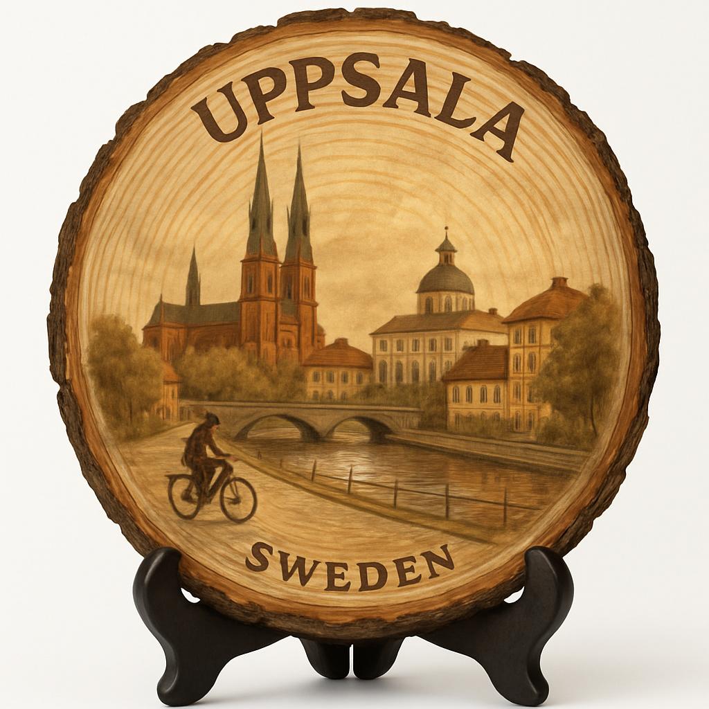Uppsala Souvenir Gift – Wood Slice Plaque for Wall or Table, Sweden Souvenir for Tourists, Plate Collectors & Travel Lovers, Historic City Decorative Gift Uppsala Souvenir Gift – Wood Slice Plaque for Wall or Table, Sweden Souvenir for Tourists, Plate Collectors & Travel Lovers, Historic City Decorative Gift