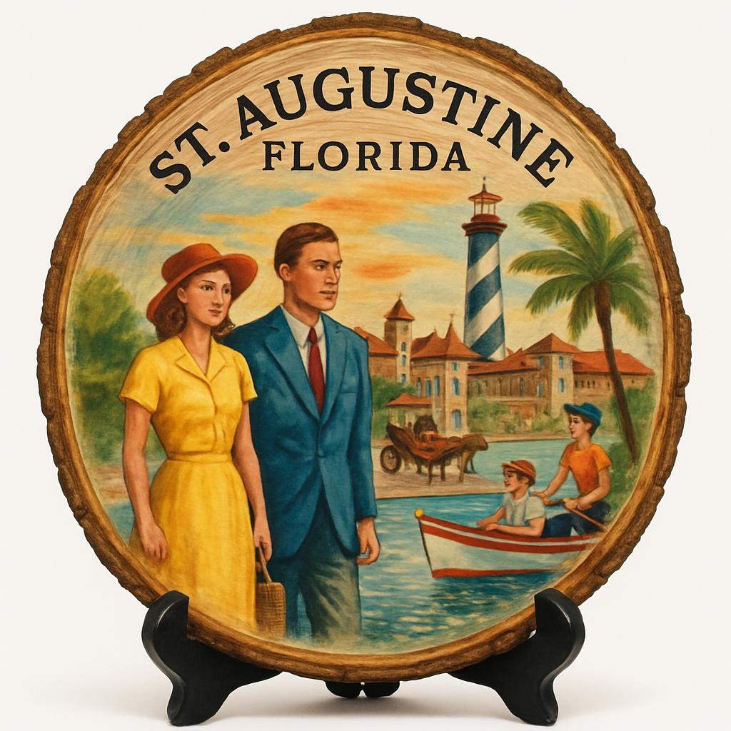 St. Augustine Florida Souvenir Gift – Wood Slice Plaque for Wall or Table, United States Souvenir Gift for Tourists, Ancient Fortifications Decorative Gift St. Augustine Florida Souvenir Gift – Wood Slice Plaque for Wall or Table, United States Souvenir Gift for Tourists, Ancient Fortifications Decorative Gift