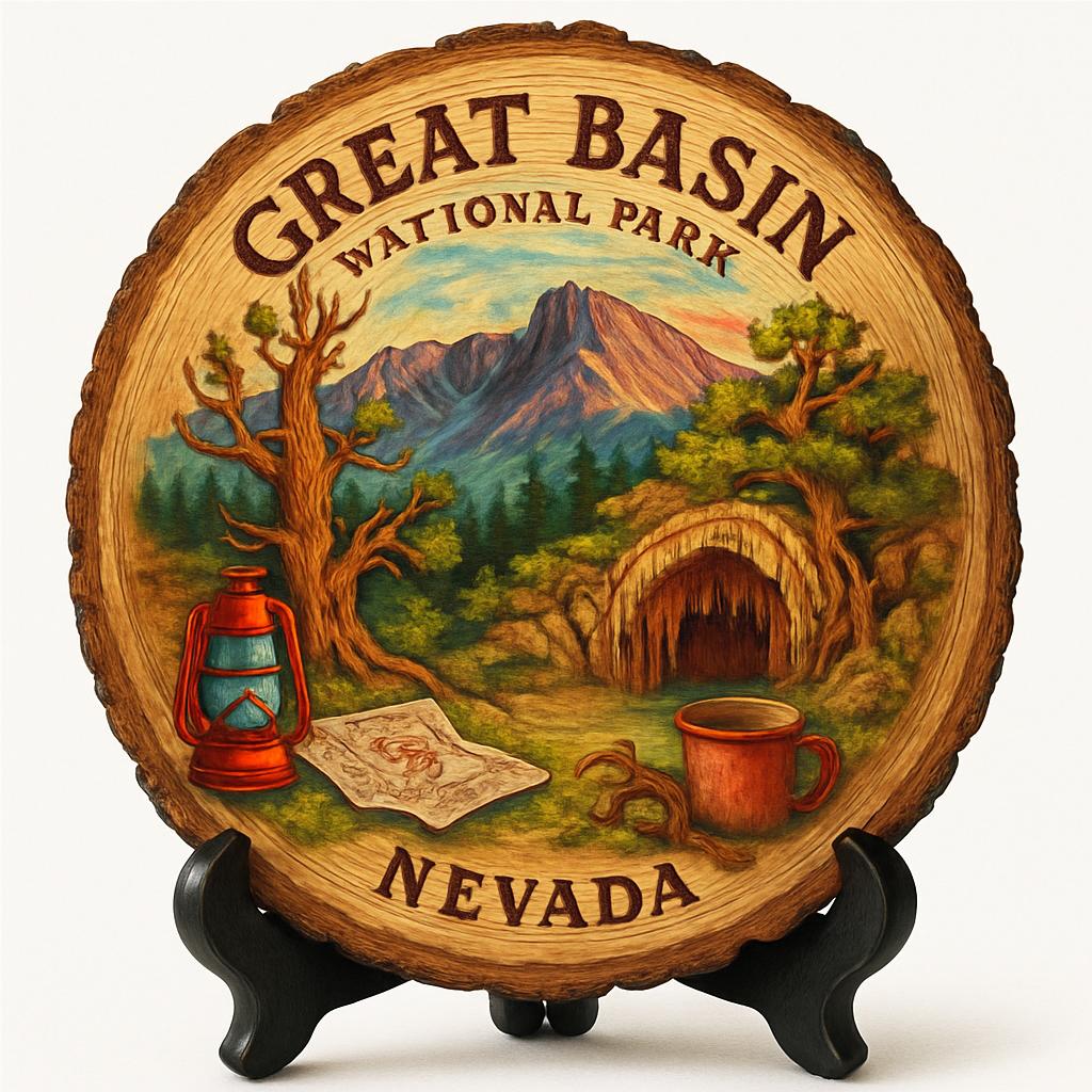 Great Basin National Park Nevada Souvenir Gift – Wood Slice Plaque for Wall or Table, United States Souvenir Gift for Tourists, Stunning Wilderness Experience Decorative Gift